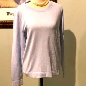 NEW- teddy baby blue cotton crew neck sweater